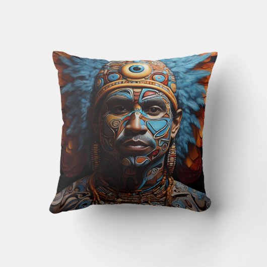 Coussin L'art de fusion tribale dynamique (Verso)