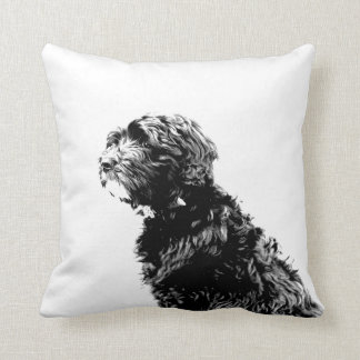 Coussin L'art de la marionnette noire Goldendoodle