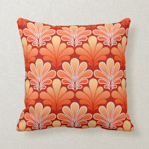 Coussin L'art déco Shell modèlent, mandarine