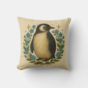 Coussin L'art des amateurs de pingouins vintages