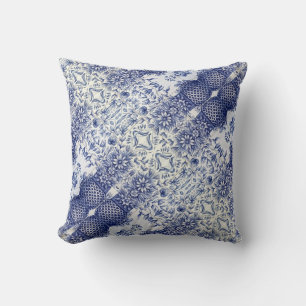 Coussin L'art des carreaux bleus portugais