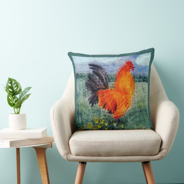Coussin L'art du poulet au coq (Chaise)