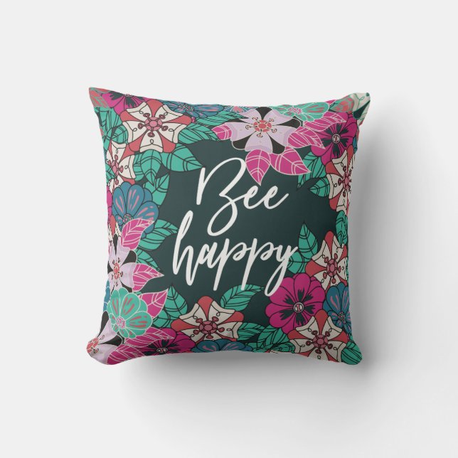 Coussin L'art floral des fleurs d'Abee (Recto)