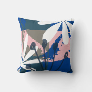 Coussin L'art floral tropical Abstrait