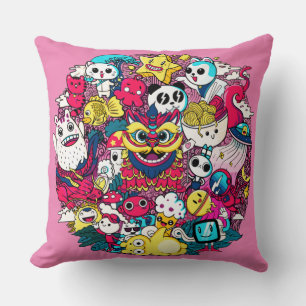 Coussin L'art gribouillé japonais