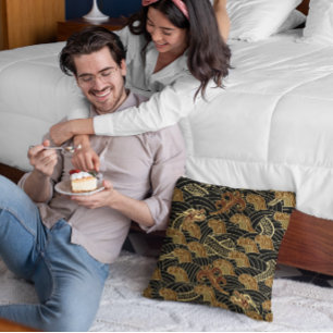 Coussin L'art oriental traditionnel caché du dragon