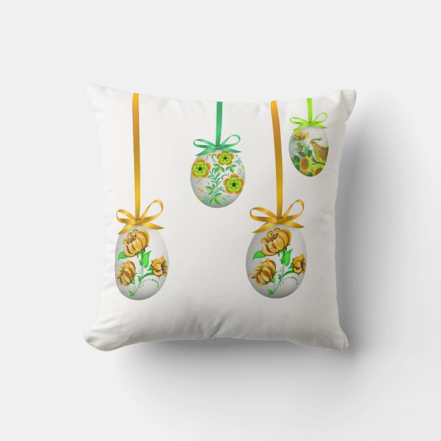 Coussin L'art populaire Eggs (Ukrainien-inspiré) (Recto)