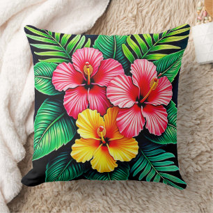 Coussin L'art tropical des Hibiscus