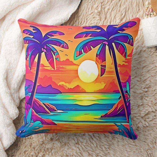 Coussin L'art tropical du coucher de soleil (Couverture)