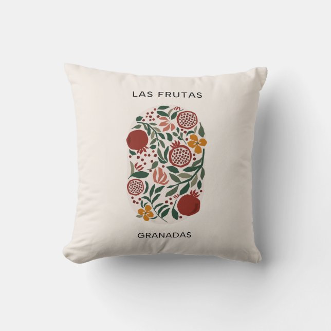 Coussin Las Frutas : Granadas - Marché aux grenades (Recto)