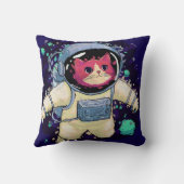 Coussin L'astronaute Chat coloré (Verso)