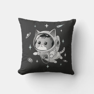 Coussin L'astronaute Chat dans l'espace Cute Chat