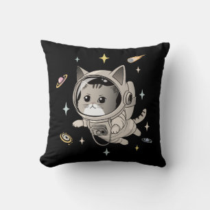 Coussin L'astronaute Chat dans l'espace Cute Chat