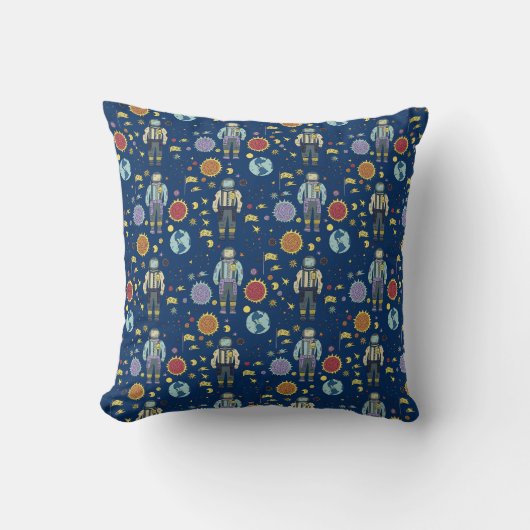 Coussin L'astronaute spatiale Homme coloré (Recto)