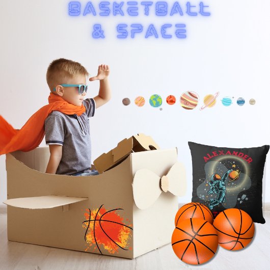 Coussin L'astronaute spatiale Slamdunk Cool Kids Basketbal
