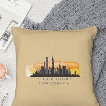 Latitude et Longitude de Chicago Skyline