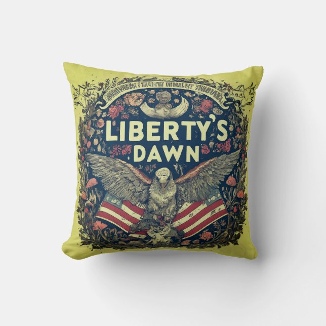 Coussin L'aube de la liberté se brise Lancer l'oreiller (Recto)
