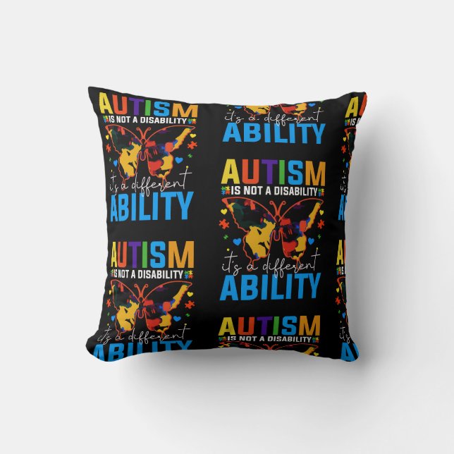 Coussin L'Autisme N'Est Pas Un Handicap, C'Est Un Différen (Recto)