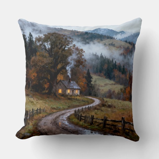 Coussin L'automne écrit de la poésie (Recto)