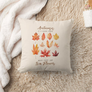 Coussin L'automne est le deuxième printemps - Feuilles d'a