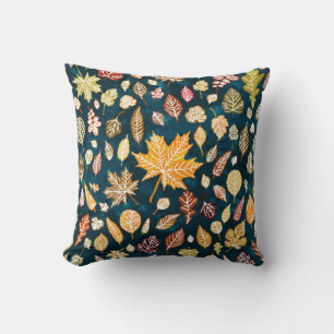 Coussin L'automne laisse sans coutures motif arrière - pla