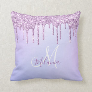 Coussin Lavande à goutte violette métallique personnalisée
