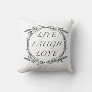 Coussin Lavande et Eucalyptus Live Laugh Love