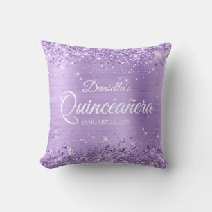 Coussin Lavande Glittery Foil Quinceañera