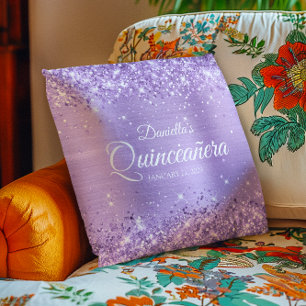 Coussin Lavande Glittery Foil Quinceañera