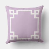 Coussin Lavande Purple Personnalisé Clé grecque Initiales (Verso)