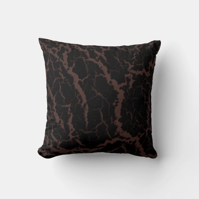 Coussin Lave de l'espace fissuré - Brown (Recto)