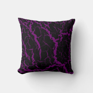 Coussin Lave de l'espace fissuré - violet