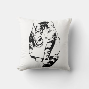 Coussin Lave-linge à jet de chat frappant