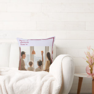 Coussin Lavender Love with Photo & Personalized Text -