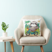 Coussin L'Aventure à Vélo Enchanteuse du Paresseux Charmée (Chaise)