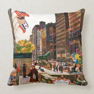 Coussin L'avenue du Michigan, Chicago par John hésitent