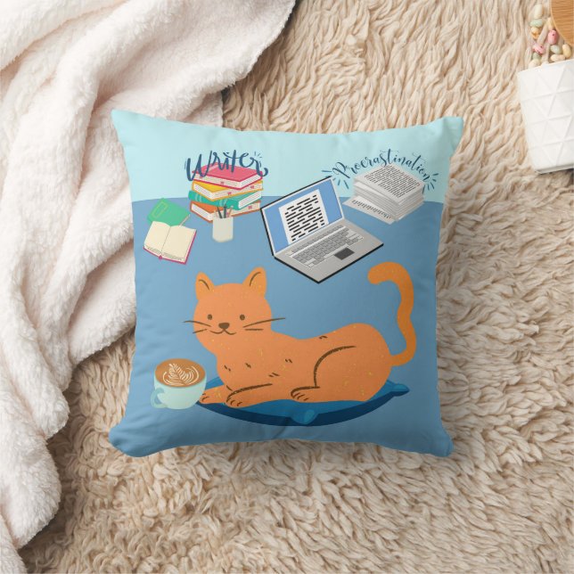Coussin Lazy Orange Cat (Couverture)