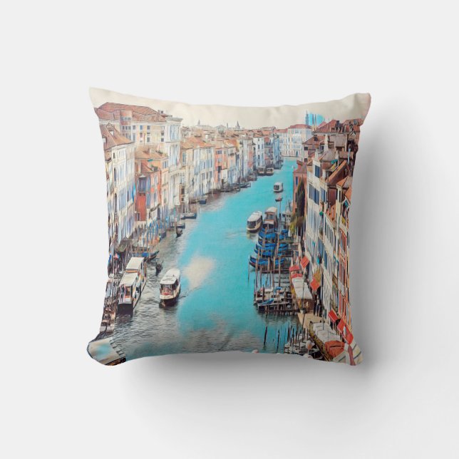 Coussin ldp VENICE - Vue sur le Grand Canal du Rialto (Recto)