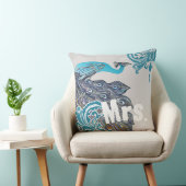 Coussin Le 2e anniversaire est Cotton Turquoise Navy Peaco (Chaise)