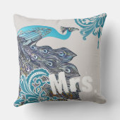 Coussin Le 2e anniversaire est Cotton Turquoise Navy Peaco (Verso)