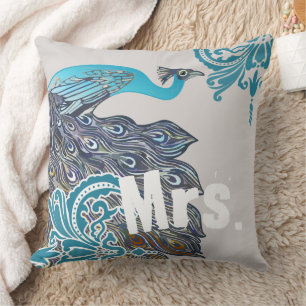 Coussin Le 2e anniversaire est Cotton Turquoise Navy Peaco