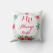 Coussin Le 2e anniversaire est le coton Mme Always Right (Verso)