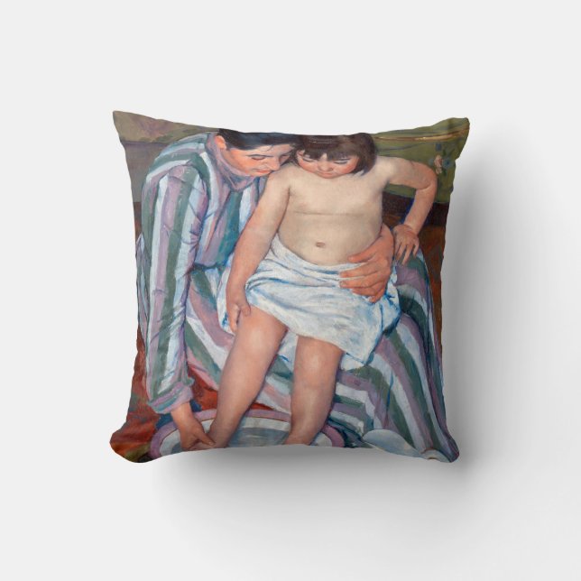 Coussin Le bain de l'enfant, Mary Cassatt (Recto)