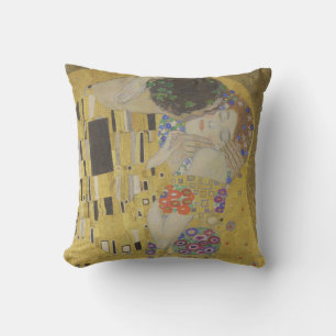 Coussin Le Baiser, Peinture à l'huile Art Nouveau, Gustav 