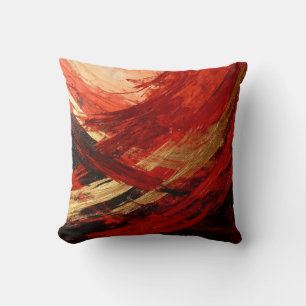 Coussin Le Balayage Noir et Rouge