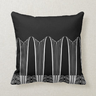 Coussin Le BALCON d'ÈVE, ferronnerie d'art déco dans le