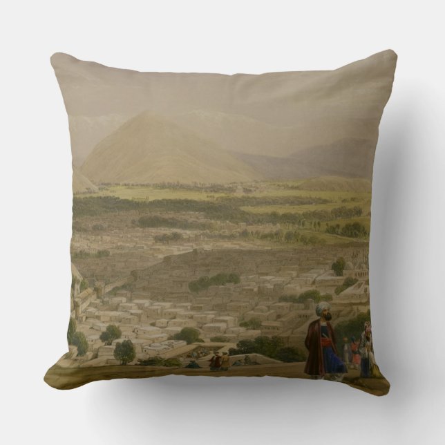 Coussin Le Balla Hissar et ville de Caubul, de l'Uppe (Recto)