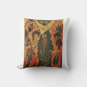 Coussin Le baptême de Jésus-Christ icône byzantine