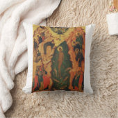 Coussin Le baptême du Christ icône byzantine (Couverture)