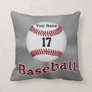 Coussin Le base-ball personnalisé repose VOTRE NOM et